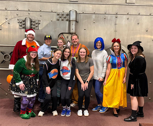 WNB coworkers and volunteers at the annual Trick-or-Treat Halloween Tour in downtown Winona