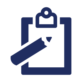 Clipboard icon with pencil